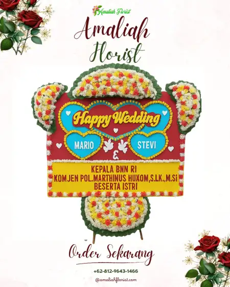 Papan Bunga Pernikahan Akad Nikah Cibinong